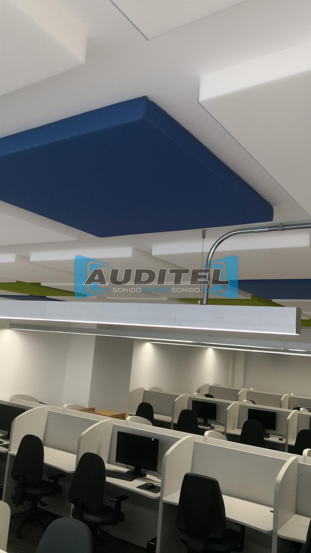 Trabajos de absorción acústica de Auditel Sonido