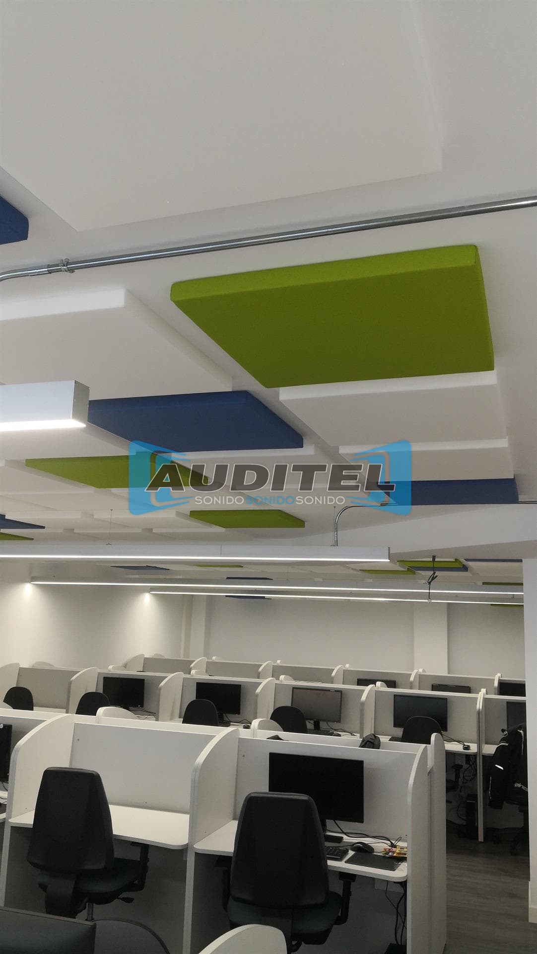 Trabajos de absorción acústica de Auditel Sonido